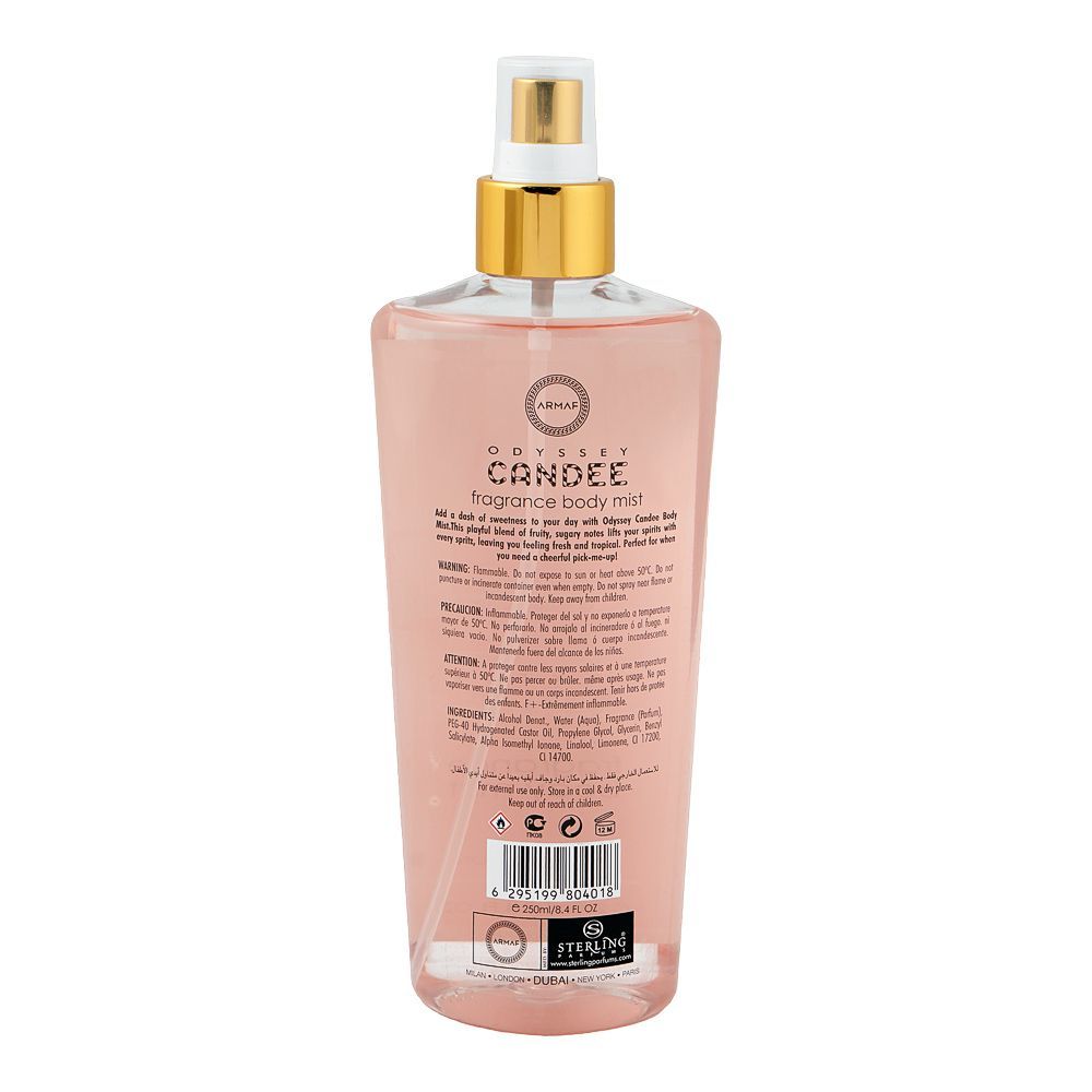 Armaf Odyssey Candee Fragrance Body Mist Special Edition 250ml – Long Lasting Sweet & Playful Women’s Perfume Spray