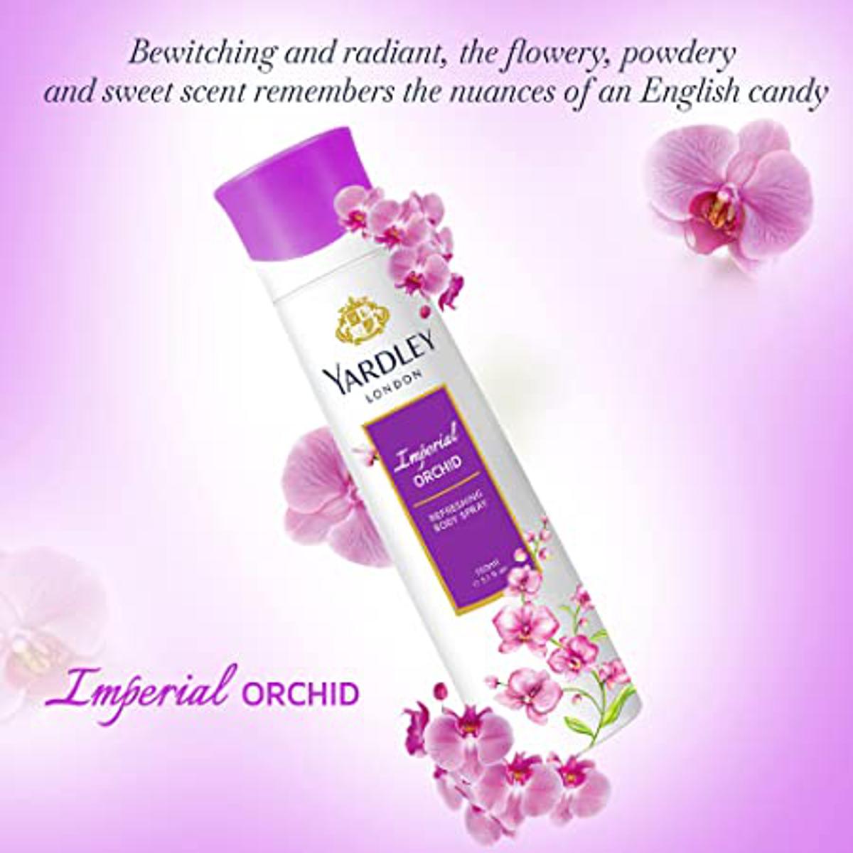 Yardley London Imperial Orchid Body Spray For Women, 150 ml