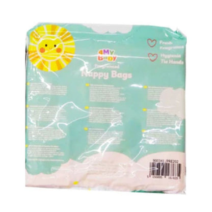 4 My Baby Fragranced Nappy Bags with Tie Handles Pack of 200 Odor Control & Hygienic Disposal