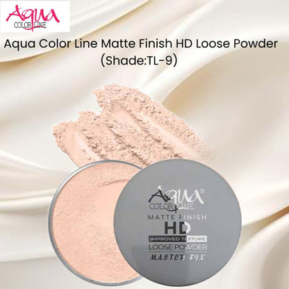 Aqua Color Line Matte Finish HD Loose Powder (Shade:TL-9)