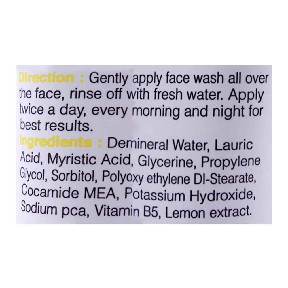 YC Whitening Face Wash with Lemon Extract 100 ml Brightening & Oil Control