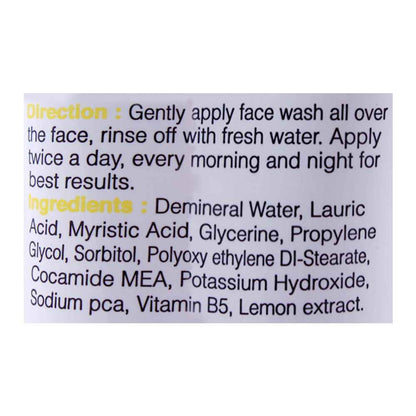 YC Whitening Face Wash with Lemon Extract 100 ml Brightening & Oil Control