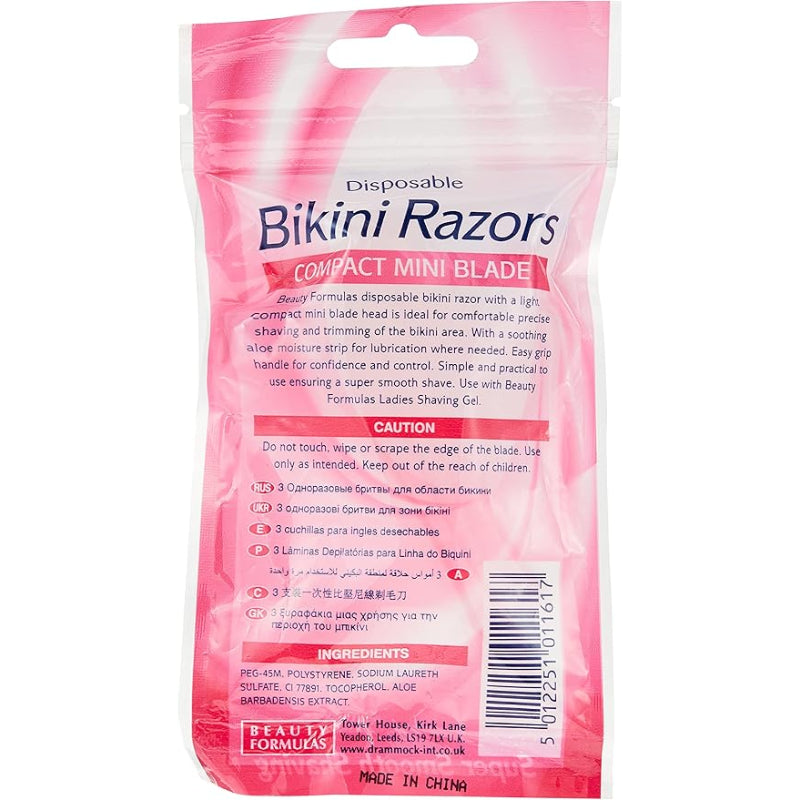 Beauty Formula Bikini Razors Compact Mini Blade 3 Pcs