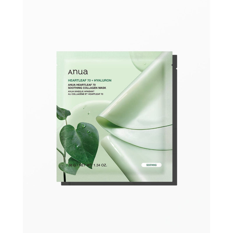 Anua Heartleaf 70+ Hyaluron Collagen Mask 38 g Soothing Hydration & Skin Repair (K Beauty)