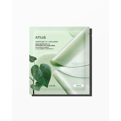 Anua Heartleaf 70+ Hyaluron Collagen Mask 38 g Soothing Hydration & Skin Repair (K Beauty)