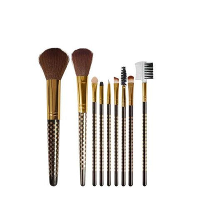 Glamorous Face 8 Pieces Brush Set With Ring Stand (Golden)