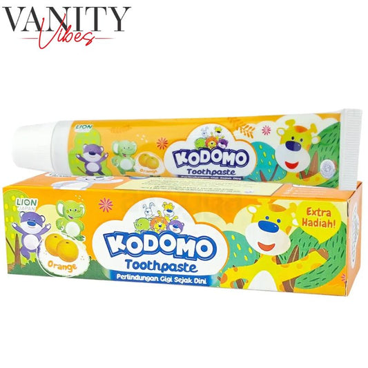 Kodomo Lion Japan Orange Toothpaste 45g Extra Gift Gentle Cavity Protection for Kids