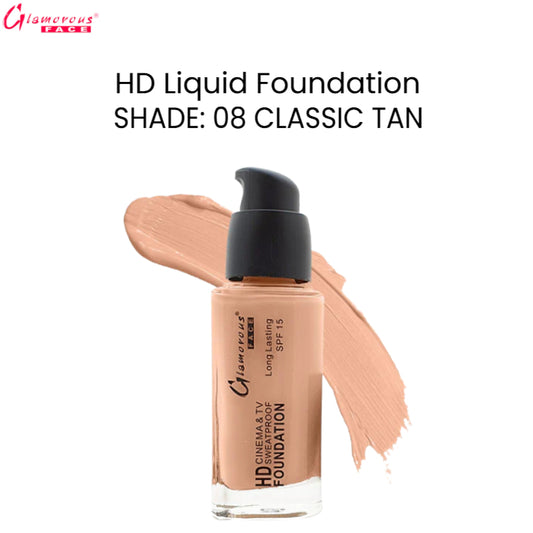Glamorous Face HD Liquid Foundation (08 Classic Tan)