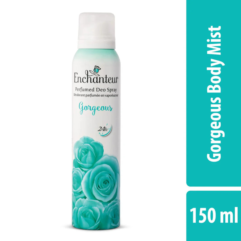 Enchanteur Gorgeous Perfumed Deodorant Spray 150ml - Long Lasting Floral Fragrance Body Spray for Women Freshness & Odor Prot