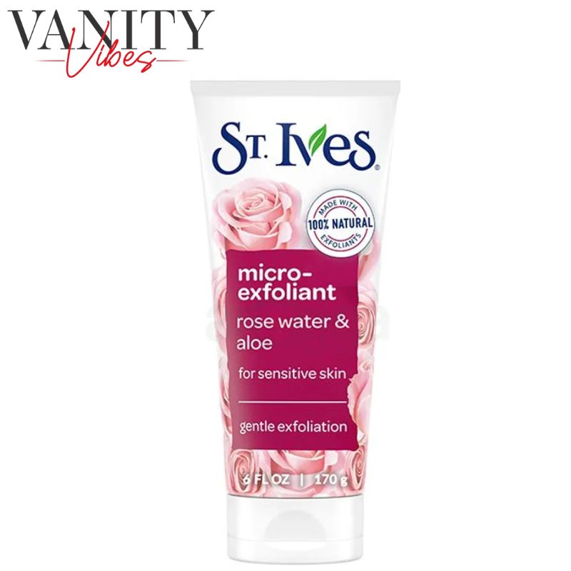 St. Ives Rose Water & Aloe Micro Exfoliant for Sensitive Skin 170g