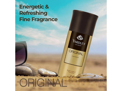 Yardley London Original for Men Body Spray 150 ml Classic Masculine Fragrance & Long‑Lasting Freshness