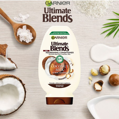 Garnier Ultimate Blends Coconut Milk & Macadamia Nourishing Conditioner 400ml