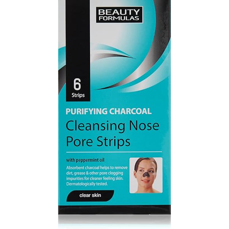 Beauty Formulas Purifying Charcoal Deep Cleansing Nose Pore Strips 6pcs