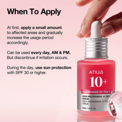 Anua Niacinamide 10% + TXA 4% Serum 30 ml Brightening Care & Dark Spot Correction (K Beauty)