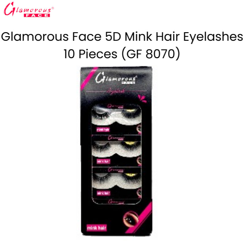 Glamorous Face 8D Mink Hair Eyelashes 10 Pieces (GF 8070)