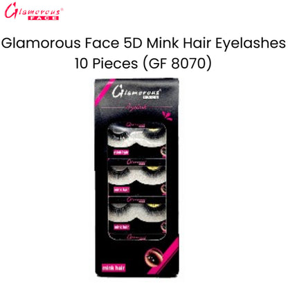 Glamorous Face 8D Mink Hair Eyelashes 10 Pieces (GF 8070)
