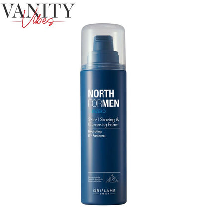Oriflame North For Men Subzero 2-in-1 Shaving & Cleansing Foam 200ml