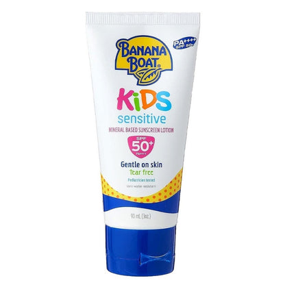 Banana Boat Kids Sensitive Tear Free Mineral Based Sunscreen Lotion SPF 50+ PA++++ 90ml