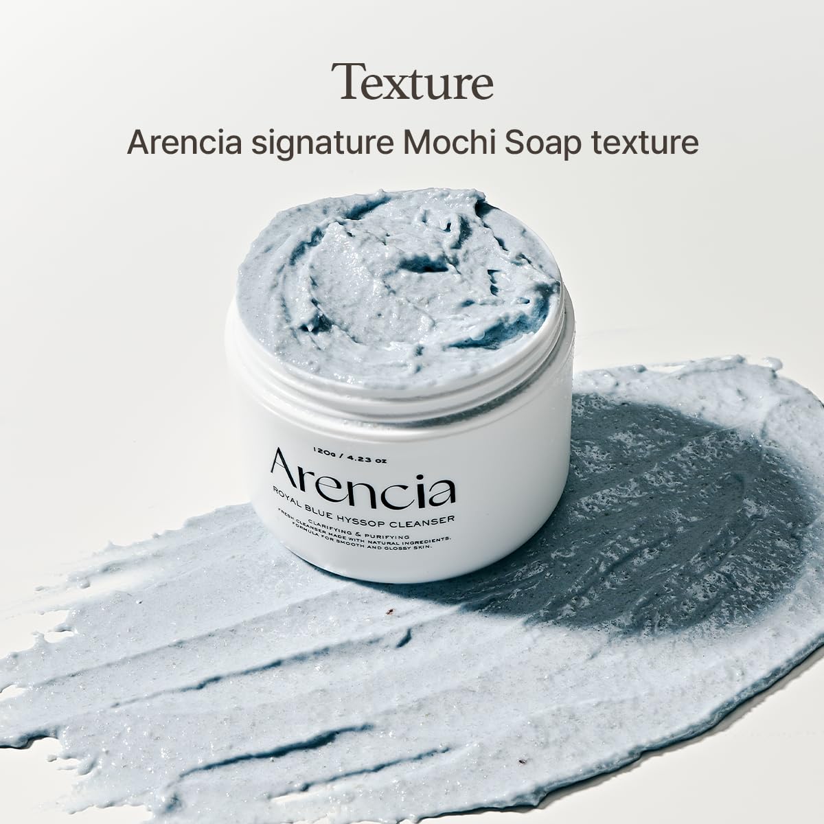 Arencia Fresh Blue Hyssop Rice Mochi Cleanser 120 g Gentle Cleansing & Hydrating Care (K Beauty)