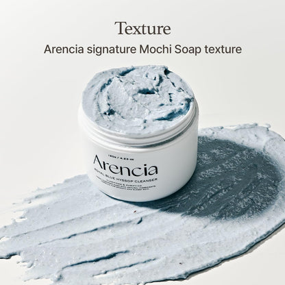 Arencia Fresh Blue Hyssop Rice Mochi Cleanser 120 g Gentle Cleansing & Hydrating Care (K Beauty)