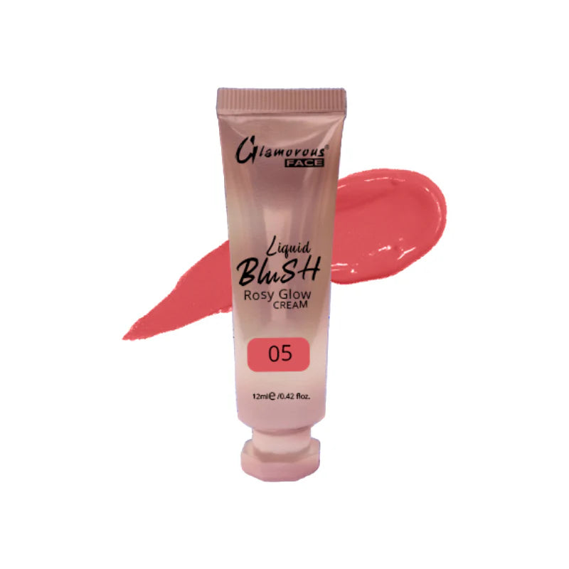 Glamorous Face Rosy Glow Liquid Blush Cream 12ml (Shade:05)