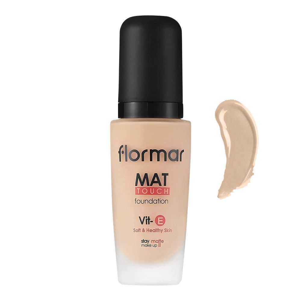 Flormar Mat Touch Foundation Vitamin E (Shade: 308 Fair Ivory) 30ml
