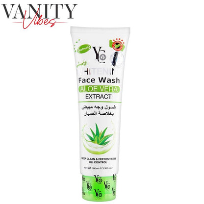 YC Whitening Aloe Vera Extract Face Wash 100 ml Gentle Cleansing, Hydration & Skin Brightening