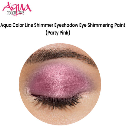 Aqua Color Line Shimmer Eyeshadow Eye Shimmering Paint (Party Pink)