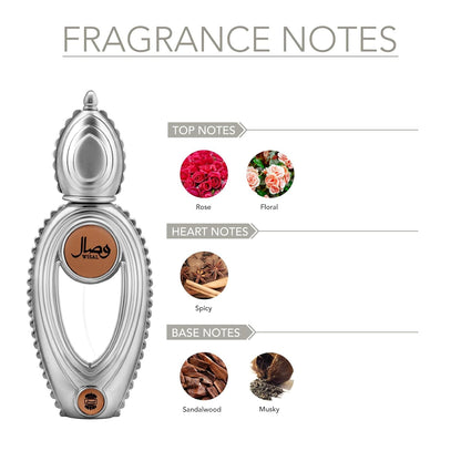 Ajmal Wisal Eau de Parfum, Fragrance for Women, 50ml