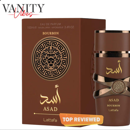 Lattafa Asad Bourbon Eau de Parfum 100ml for Unisex | Original Long Lasting Perfume