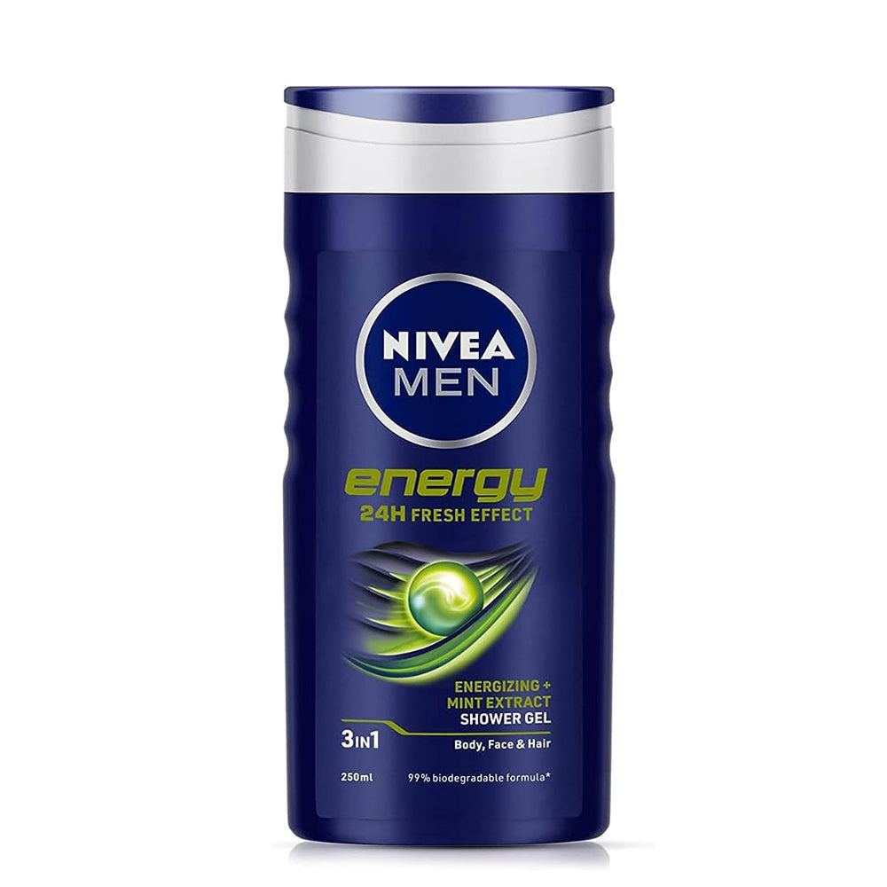 Nivea Men 3 in 1 Energy 24H Fresh Effect Shower Gel 250ml