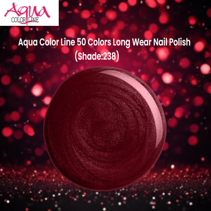 Aqua Color Line 50 Colors Long Wear Nail Polish (Shade:238)