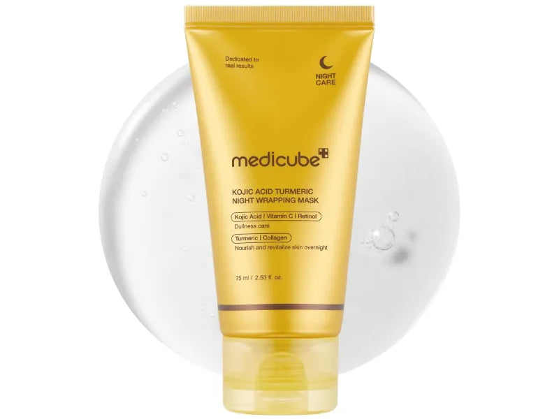 Medicube Kojic Acid Turmeric Night Wrapping Mask 75 ml Overnight Brightening & Skin Tone Repair (K Beauty)
