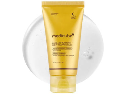 Medicube Kojic Acid Turmeric Night Wrapping Mask 75 ml Overnight Brightening & Skin Tone Repair (K Beauty)