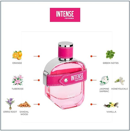 Sapil Intense Eau de Parfum for Women 100ml - Long Lasting Floral Fruity Perfume with Elegant Feminine Fragrance for Daily We
