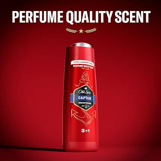 Old Spice Captain 3-In-1 Hair / Body / Face Wash 400ml