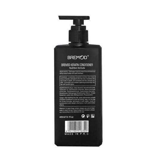Bremod Keratin Plant Extract Conditioner 400ml - Deep Repair & Smoothening Hair Conditioner for Soft, Shiny & Frizz Free Hair