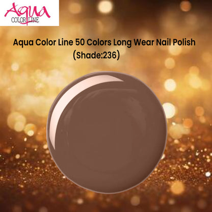 Aqua Color Line 50 Colors Long Wear Nail Polish (Shade:236)
