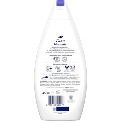Dove Idratante Moisturizing Shower Gel 450ml – Gentle Hydrating Body Wash for Smooth & Soft Skin