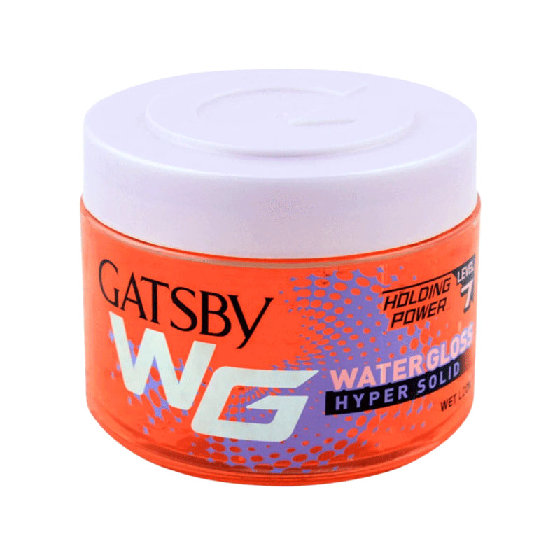 Gatsby Water Gloss Hyper Solid Red Hair Styling Gel 300g – Ultra Strong Hold Wet Look Gel for Maximum Control, Long Lasting S