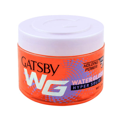 Gatsby Water Gloss Hyper Solid Red Hair Styling Gel 300g – Ultra Strong Hold Wet Look Gel for Maximum Control, Long Lasting S