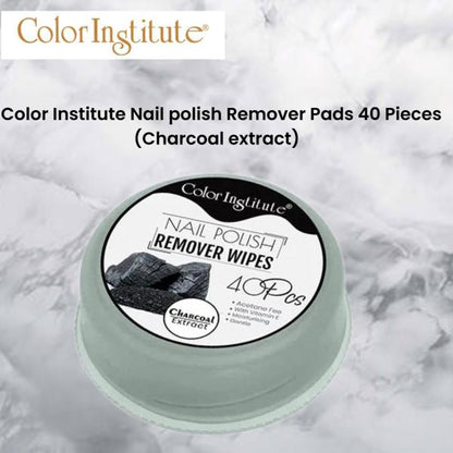 Color Institute Nail polish Remover Pads 40 Pieces (Charcoal extract)