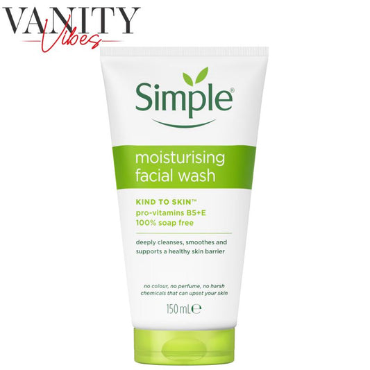 Simple Moisturising Facial Wash 150 ml Gentle Cleansing & Hydrating Care
