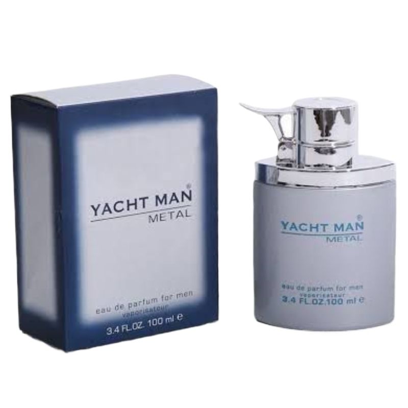Yachtman Yacht Man Metal Eau de Parfum for Men 100ml - Long Lasting Fresh Metallic Masculine Luxury Fragrance Spray