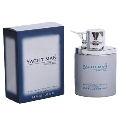 Yachtman Yacht Man Metal Eau de Parfum for Men 100ml - Long Lasting Fresh Metallic Masculine Luxury Fragrance Spray