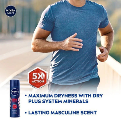 Nivea Men Dry Impact Quick Dry Body Spray 150ml