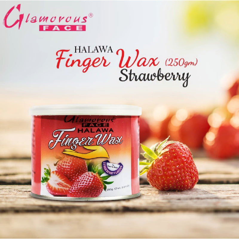 Glamorous Face Tin Finger Wax 250 gm (Strawberry)
