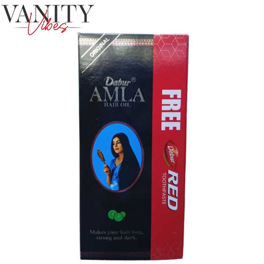 Dabur Amla Hair Oil 100ml Strong & Long Hair Nourishment Formula (with free dabur red toothpaste)