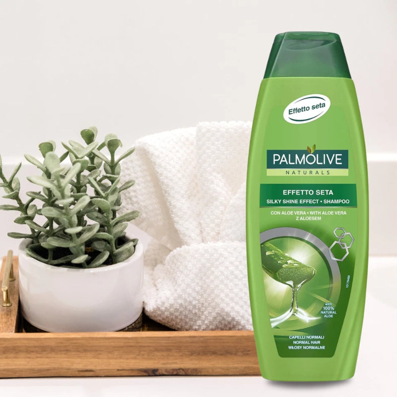 Palmolive Effetto Seta Naturals Silky Shine Aloe Vera Shampoo For Normal Hair 350ml