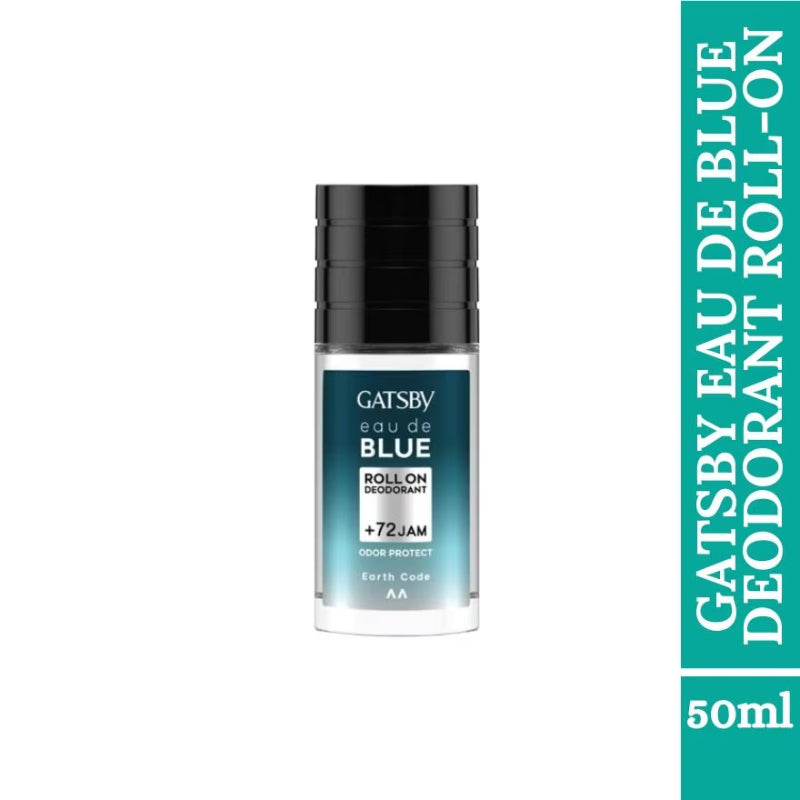 Gatsby Eau de Blue Roll-On Deodorant 50ml – 72H Odor Protection Earth Code